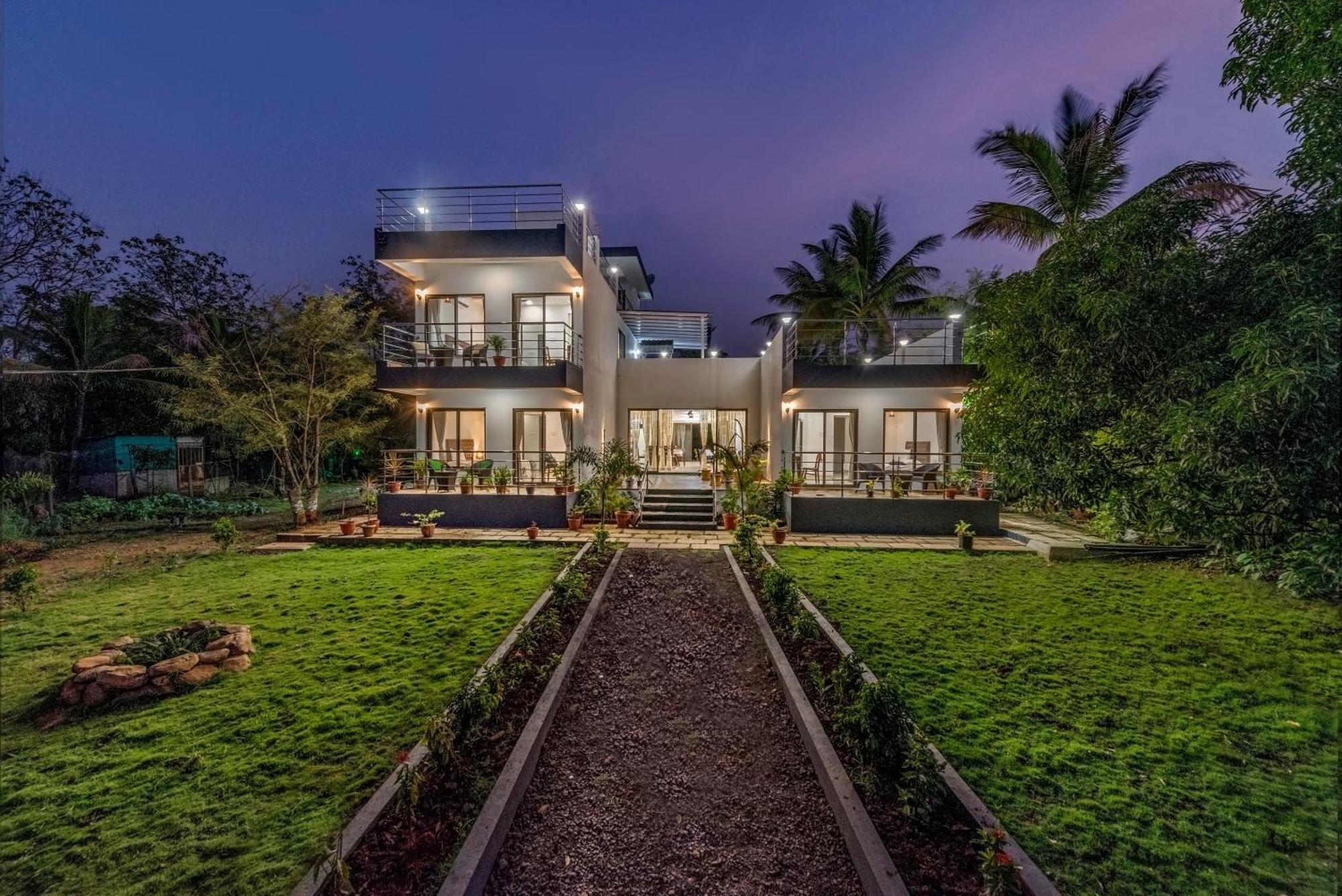 Saffronstays Lakeview Nivara - Farm Stay Villa With Private Pool Near Pune Esterno foto